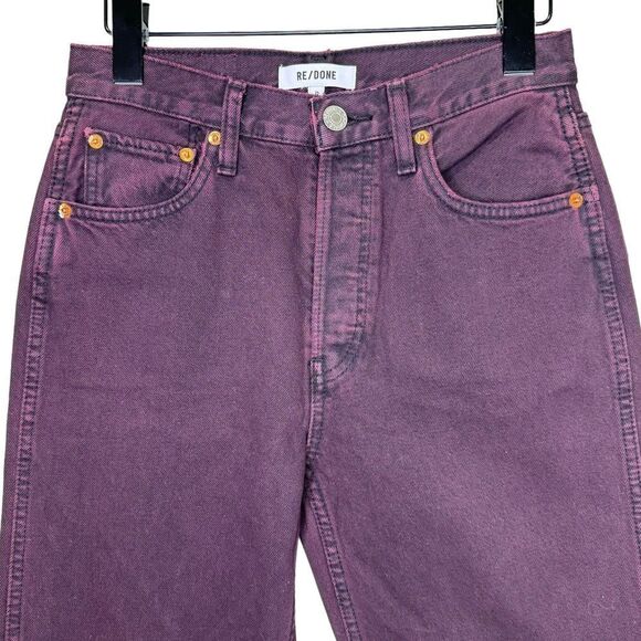 NEW Re/Done 90s High Rise Loose Wine Dipped Jeans Size 25 - Picture 5 of 12
